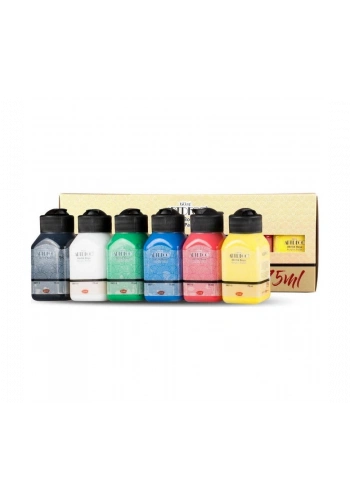 Artdeco Akrilik Boya Seti 6 Renk x 75ml. Canlı Renkler