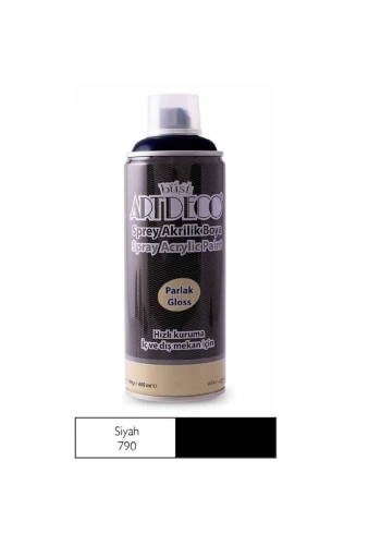 Artdeco Akrilik Sprey Boya 400 ML Mat Siyah M790