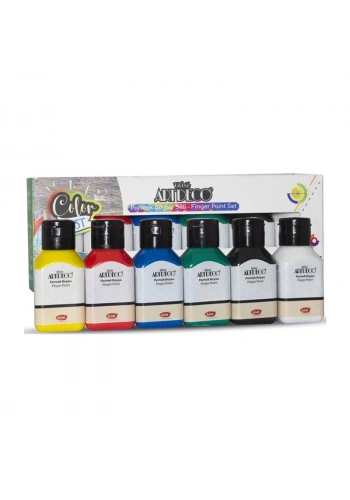 ARTDECO KIDS PARMAK BOYASI SETİ TEMEL RENKLER 6X75 ML LV-Y-118