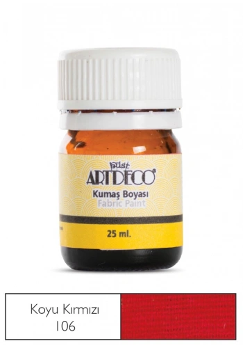 Artdeco Kumaş Boyası 25ml 10 A-106 Koyu Kırmızı Carmine