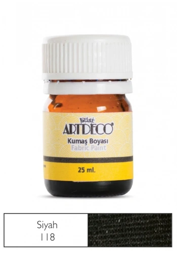 Artdeco Kumaş Boyası 25ml 10 A-118 Siyah Black