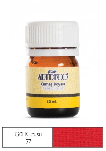 Artdeco Kumaş Boyası 25ml 10 A-57 Gül Kırmızı Rose Scarlet