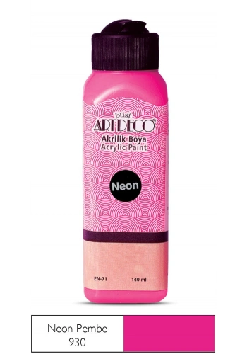 Artdeco Neon Akrilik Boya 140 ml. NEON PEMBE