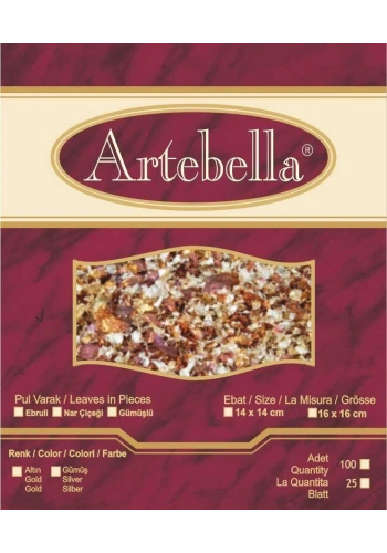 Artebella Metal İmitasyon Pul Varak Ebruli