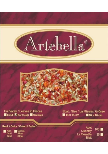 Artebella Metal İmitasyon Pul Varak Nar Çiçeği