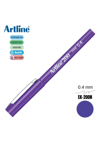 Artline 200 Fine Keçe Uçlu Yazı Kalemi 0.4mm Mor