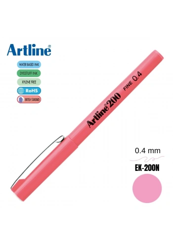Artline 200 Fine Keçe Uçlu Yazı Kalemi 0.4mm Pembe