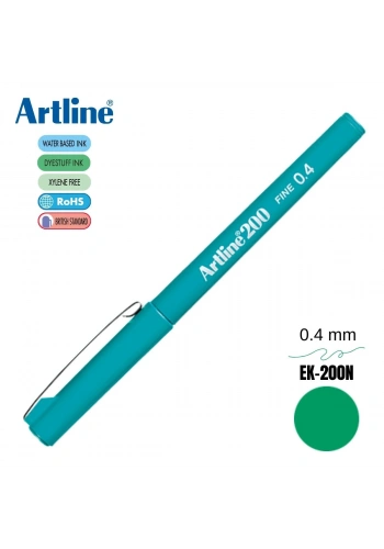 Artline 200 Fine Keçe Uçlu Yazı Kalemi 0.4mm Turkuaz