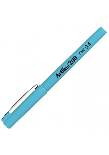 Artline 200 Fineliner 0.4 mm. İnce Uçlu Yazı ve Çizim Kalemi AÇIK MAVİ