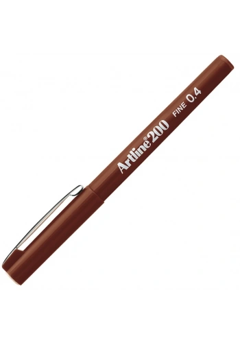 Artline 200 Fineliner 0.4 mm. İnce Uçlu Yazı ve Çizim Kalemi KAHVERENGİ
