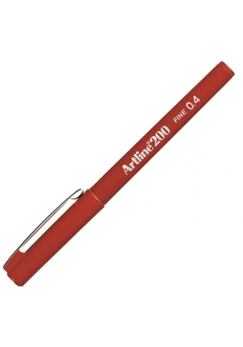 Artline 200 Fineliner 0.4 mm. İnce Uçlu Yazı ve Çizim Kalemi KOYU KIRMIZI