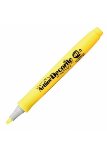 Artline Decorite Marker Kalem Düz Kesik Uç 3.0 Yellow
