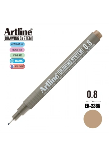 Artline Drawing System Teknik Çizim Kalemi 0.8 Pale Brown
