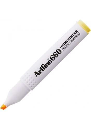 Artline Fosforlu Kalem Kesik Uç 1,0-4,0 MM Pastel Sarı EK-660N