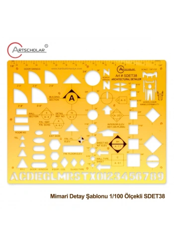 Artscholar Mimari Detay Şablonu 1/100 Ölçekli