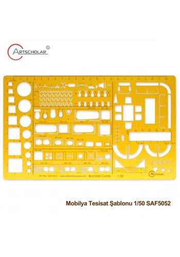 Artscholar Mobilya Tesisat Şablonu 1/50 Ölçekli