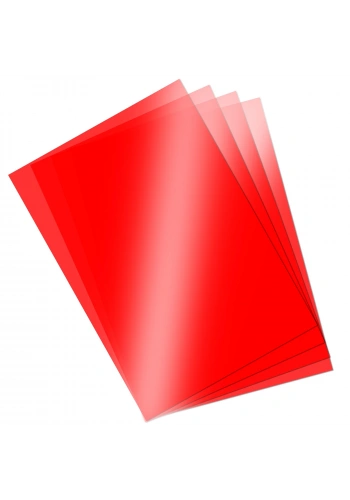 Asetat Kağıdı Şeffaf Kırmızı 250 Mikron A4 İnce 3lü