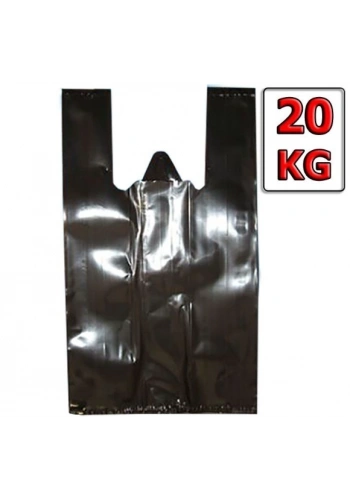 Atlet Poşet Siyah Battal Boy 35x70 cm ( 20 Kg )