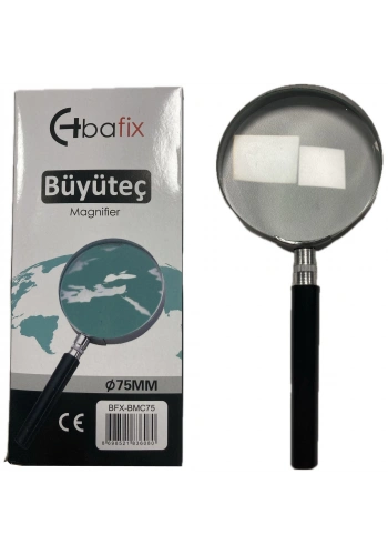 Bafix Büyüteç Cam Metal Çerçeveli 75 MM BFX-BMC75