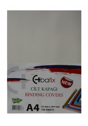 Bafix Cilt Kapağı Plastik Opak A4 160 MIC Beyaz