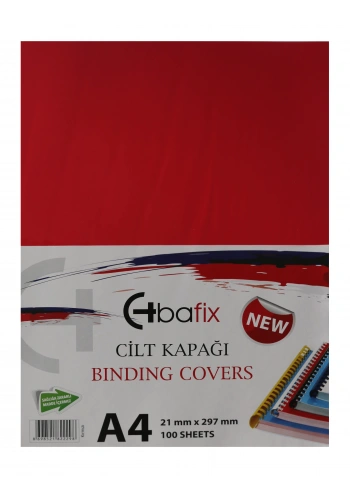 Bafix Cilt Kapağı Plastik Opak A4 160 MIC Kırmızı