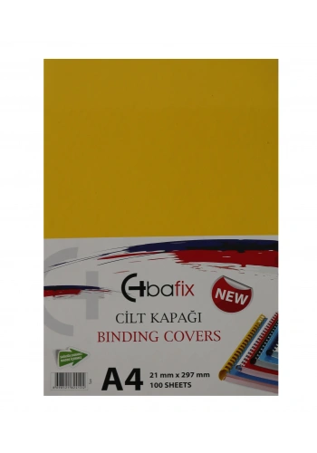Bafix Cilt Kapağı Plastik Opak A4 160 MIC Sarı