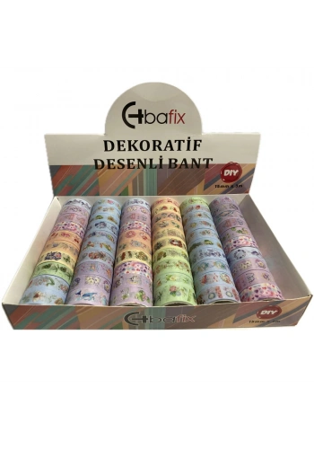 Bafix Desenli Bant Dekoratif 15 MM x 3 MT 60 LI BFX-DEB0005