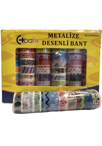 Bafix Desenli Bant Metalize 15 MM x 5 MT 60 LI BFX-DEB0002