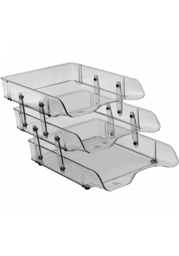 Bafix Evrak Rafı Hareketli Plastik 3 LÜ Şeffaf BFX 333