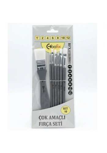 Bafix Fırça Seti Set-10 gri (1,2,4,6,8,10,12)7 li Bfx-Fır0001