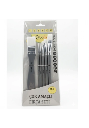 Bafix Fırça Seti Set-11 gri (1,2,6,8,10,12) 6 lı Bfx-Fır0002