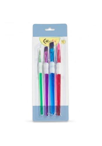 Bafix Fırça Seti Set-13 şeffaf renkli 4 lü Bfx-Fır0004