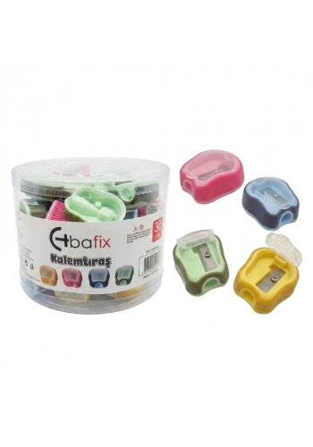 Bafix Kalemtıraş Kapaklı Pls. Kavanoz BFX-TS003B