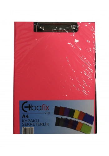 Bafix Kapaklı Sekreterlik ViP A4 Fosforlu Pembe BFX-1813
