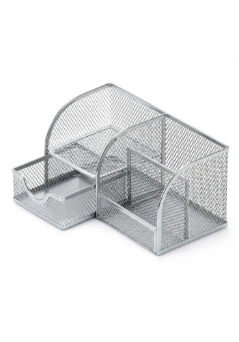 Bafix Metal Kalemlik 4 Bölmeli Gri Mmk7023G