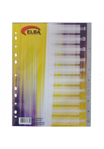 Bafix Seperatör 1-10 Rakamlı Plastik A4