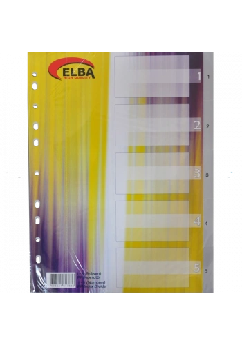 Bafix Seperatör 1-5 Rakamlı Plastik A4
