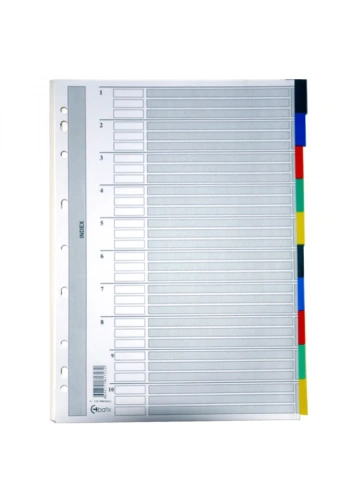 Bafix Seperatör 10 Renkli Karton A4
