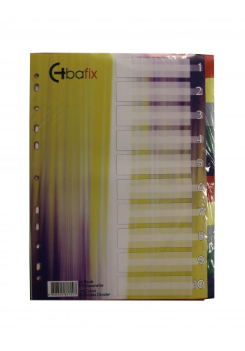 Bafix Seperatör 10 Renkli Plastik A4