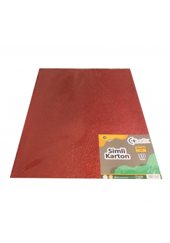 Bafix Simli Karton 50x70 Kırmızı