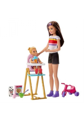 Barbie Bebek Bakıcısı Bebeği Ve Aksesuarları Oyun Setleri FHY97