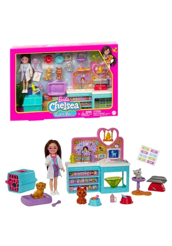 Barbie Chelsea Meslekleri Öğreniyor Veteriner Oyun Seti HGT12