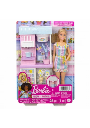 Barbie Dondurma Dükkanı Oyun Seti HCN46
