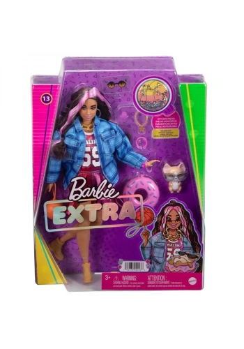 Barbie Extra Ekose Ceketli Bebek HDJ46