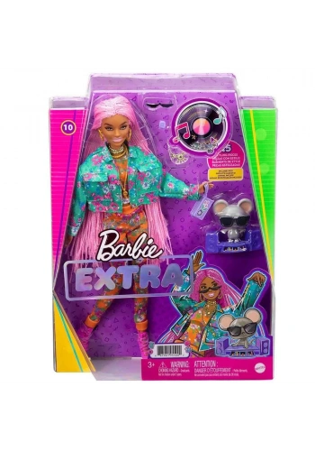 Barbie Extra Pembe Örgü Saçlı Bebek MTL-GXF09