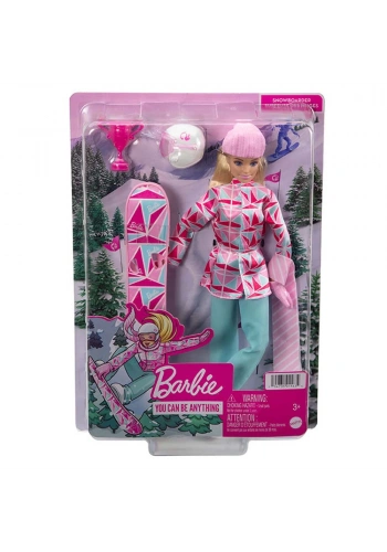 Barbie Snowboard Sporcusu Bebek HCN32