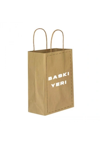 BASKILI KAĞIT ÇANTA / KRAFT POŞET 31X12X41