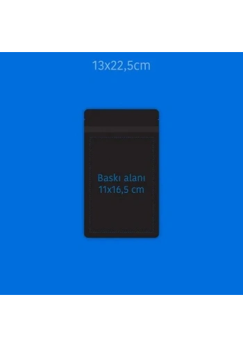 BASKILI PARLAK SİYAH ALÜMİNYUM DOYPACK 1000 ADET