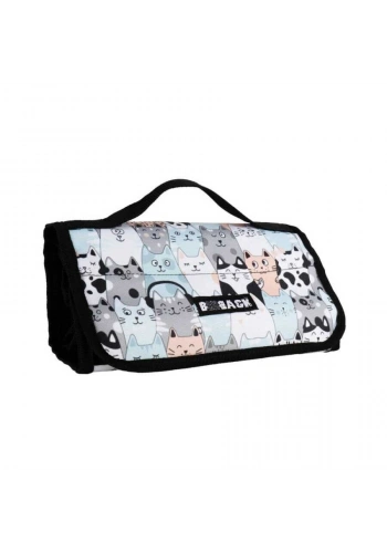 BBack 4 Bölümlü Kalem Çantası / Kalemlik / Kalem Kutusu KEDİLER