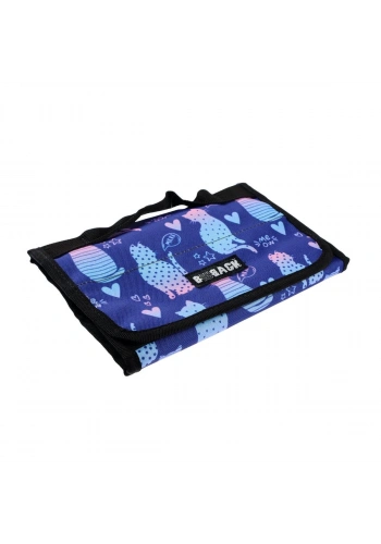 BBack 4 Gözlü Kalem Çantası Dörtgen Kedi